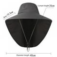 thumbnail image 6 of LAST CLANCE SALE! Outdoor Sun Hat for Men Women with 50+ UPF Protection Safari Cap Wide Brim Fishing Hat with Neck Flap, Gray, 6 of 7