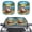 Beach Bulldog Print, variant on XYZCANDO Windshield Sun Shade with Tropical Sunset Palm Pattern, Auto Interior Accessories for Truck and SUV, Sun Visor Protector