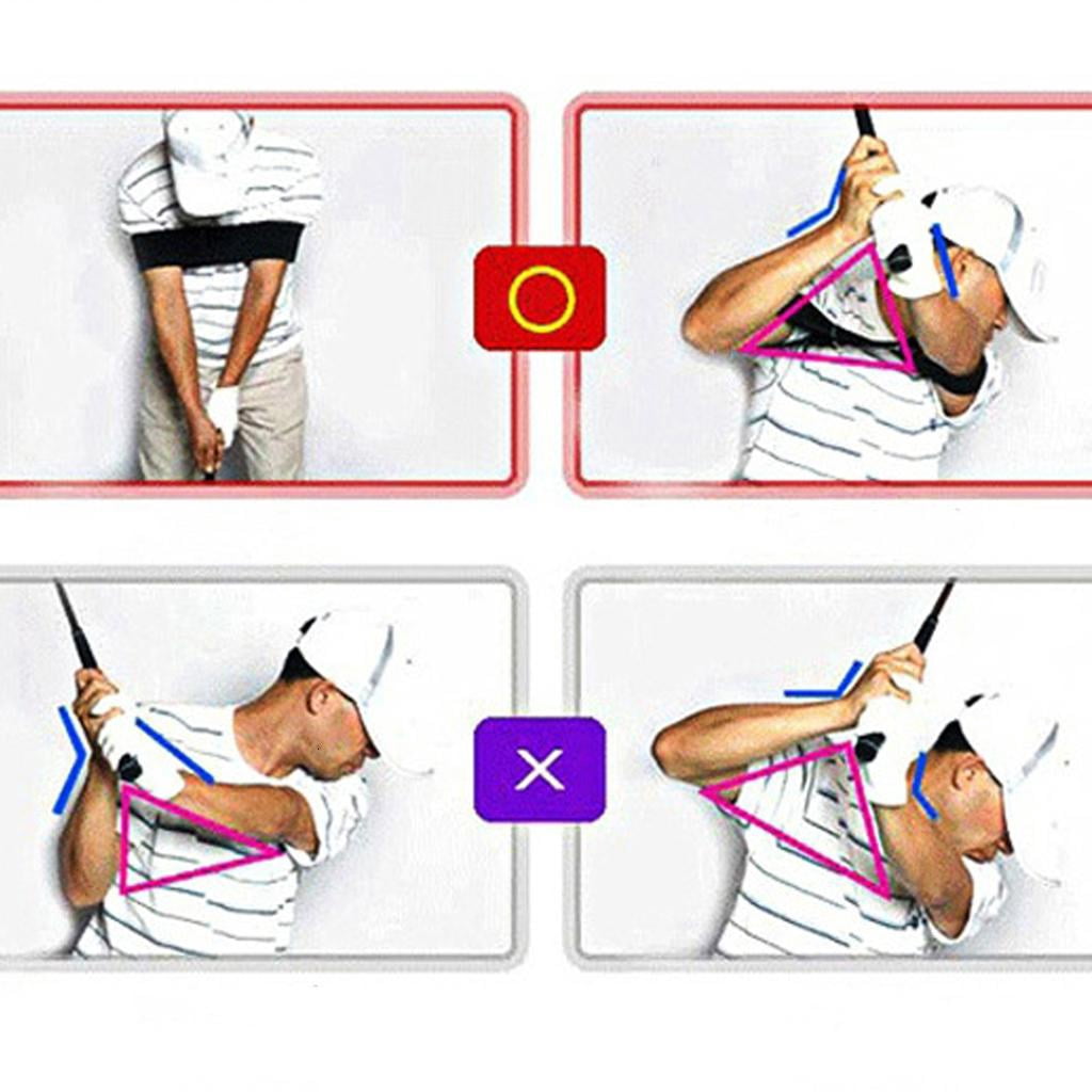 Yihuala Adjustable Golfs Grip Trainer With Elastic Resistance Band For Adults Teens Practice Swing Muscles Memory Development
