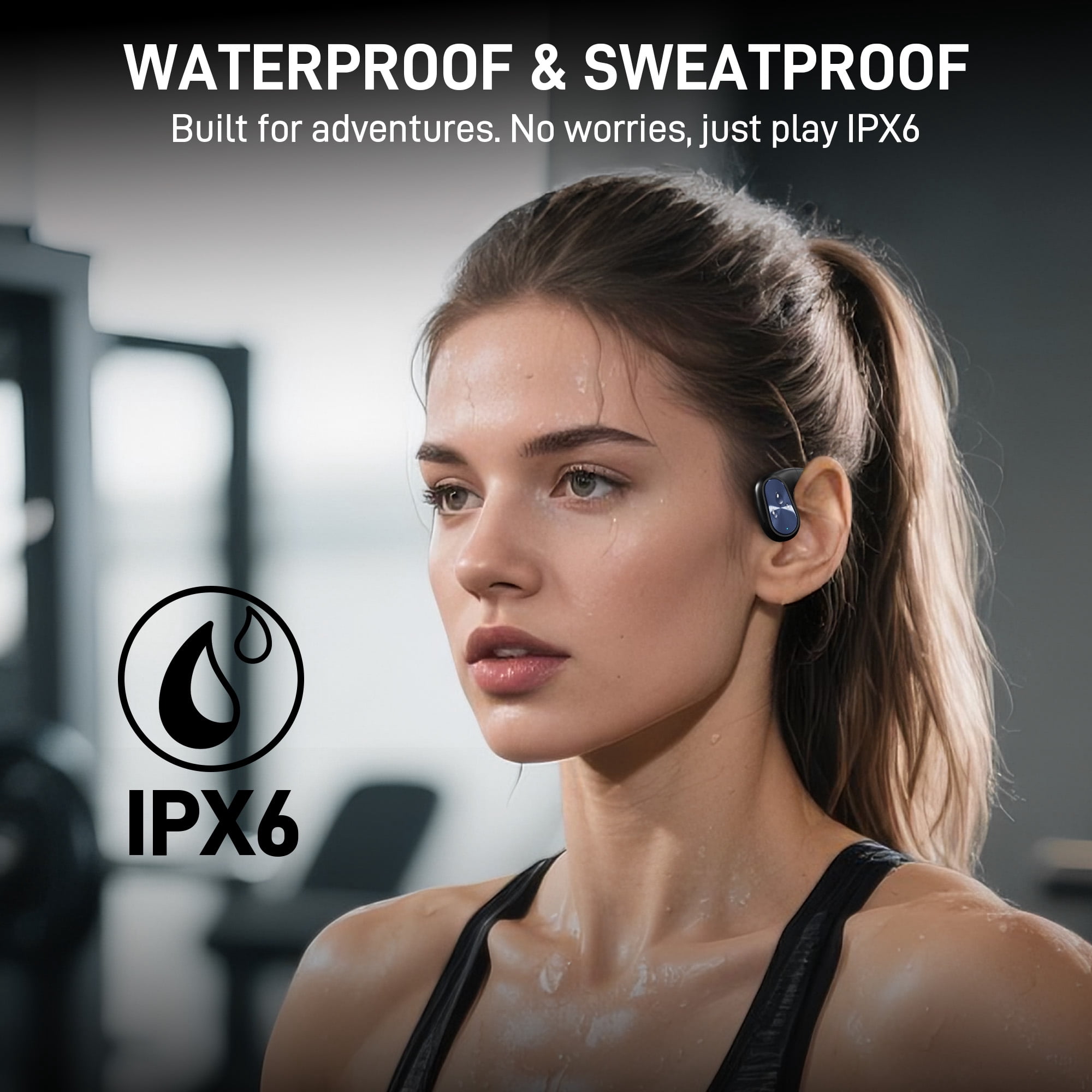 Voistek Open Ear Earbuds,Bluetooth 5.4 Wireless Earbuds with Ear Hooks,Auto Pairing, Touch Control, Built-in Mic, Lightweight Stereo Sound for IOS/Android