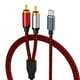 thumbnail image 2 of USB C una 2 RCA Cable de Audio Tipo C Macho una 2 RCA Macho Cable de Audio para Tablet Altavoz Amplificador TV, 1M, 2 of 5