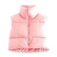 thumbnail image 7 of QASIEATN Fall Coats for Graceful Ladies Fashion, European and American Autumn Winter Vest Jaceket Soft Cotton Jacket Stand Up Collar Warm Zipper Crop Jacket, Womens Winter Tops, 7 of 7