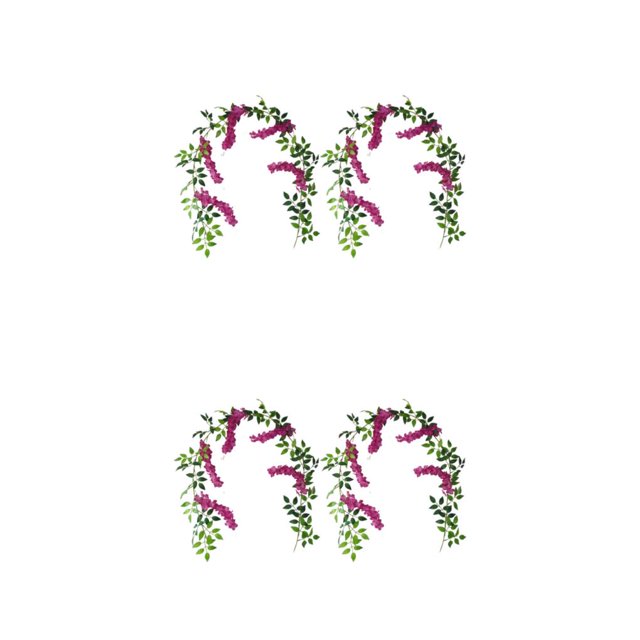 Kearding 2 bolsas de flores de glicinia simuladas-alambre de hierro con efecto de decoración tridimensional exquisita sobre moldeado de Type9 NO9