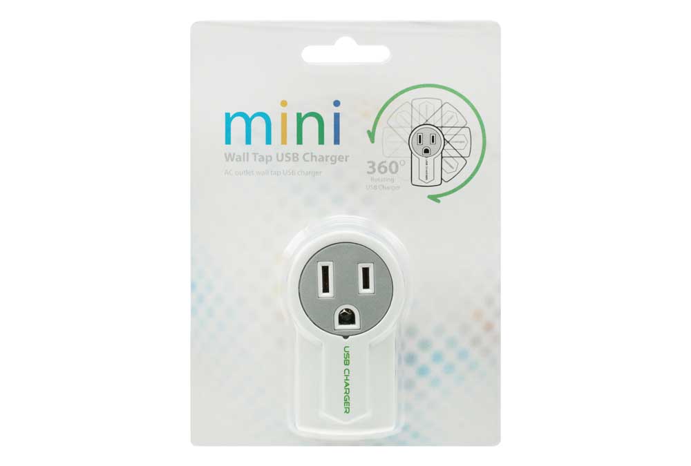 Mini Usb Outlets SF Cable Mini 1 Outlet with 1 USB Charger - Walmart.com