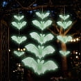 thumbnail image 5 of 5 Pieces Glow in The Dark Fake Bats Wall Decor Night Light Illusion Luminous Realistic Spooky Plastic Fake Bats for Halloween Trick Decoration Supplies, 5 of 6