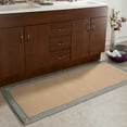 thumbnail image 5 of Lavish Home Extra Long Faux Linen Fleece Memory Foam Bath Mat, 5 of 5