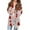 Red, variant on Women's Fashionable Loose-Fit Casual Cardigan with Christmas Print Mid-Length Coat for Holiday Outfits and Comfortable Wear,White,2XL
