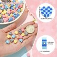 thumbnail image 3 of U8MO 180x Handmade Clay Lattice Tartan Heart Loose Spacer Bead for Jewelry Making DIY, 3 of 6