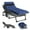 Black lounge chair+blue mattress#1, variant on MOPHOTO Adjustable Position Camping Cot Support 440 bls,  Outdoor Portable Lounge Chair Sleeping Cot, Adults Reclining Folding Chaise with Pillow, Folding Bed Perfect for Pool, Patio