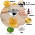 thumbnail image 3 of Embudo filtrante, 3 embudos de acero inoxidable 304, con asa y filtro extraíble, muy adecuado para trasvasar líquidos, líquidos, ingredientes secos y polvos en el lavavajillas Rojo Verde, 3 of 5