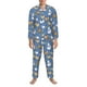 thumbnail image 3 of Balery Chicken Family Pijama para Hombre de Dos Piezas con Manga Larga, Conjunto de Dormir y Descanso Suave con Bolsillos-Medium, 3 of 7