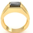 thumbnail image 5 of Men's Black Onyx Diamond Channel Ring In Solid 14k Yellow Gold, 5 of 6