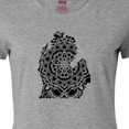 thumbnail image 4 of Inktastic Michigan Silhouette Mandala Women's T-Shirt, 4 of 5