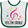 thumbnail image 3 of Inktastic Choir or Marching Band Treble Music Girls Baby Bib, 3 of 4