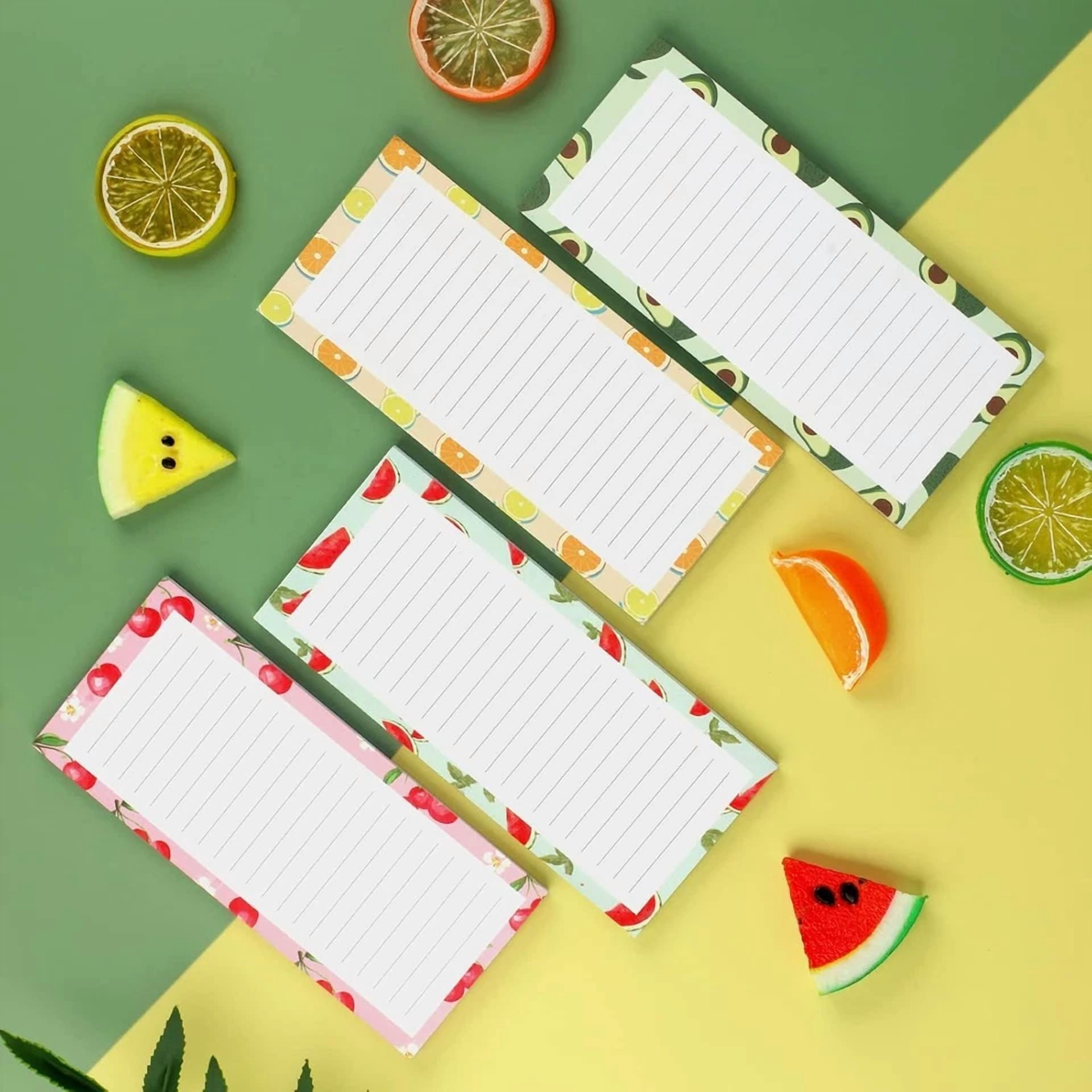 BUTTERFLY- 4 Pack Magnetic Notepads For Refrigerator Grocery List Magnet Pad For Fridge 50P