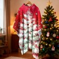 thumbnail image 5 of VINUSLI Hooded Cloak Women Trendy Fleece Asymmetric Hem Pullover Christmas Cape Hoodie Red,Free Size, 5 of 9