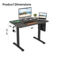 thumbnail image 2 of Large Adjustable Height Raising Desk  Standing Desk That Raises Up and Down for Comfortable Home & Office Workspaces, 2 of 7