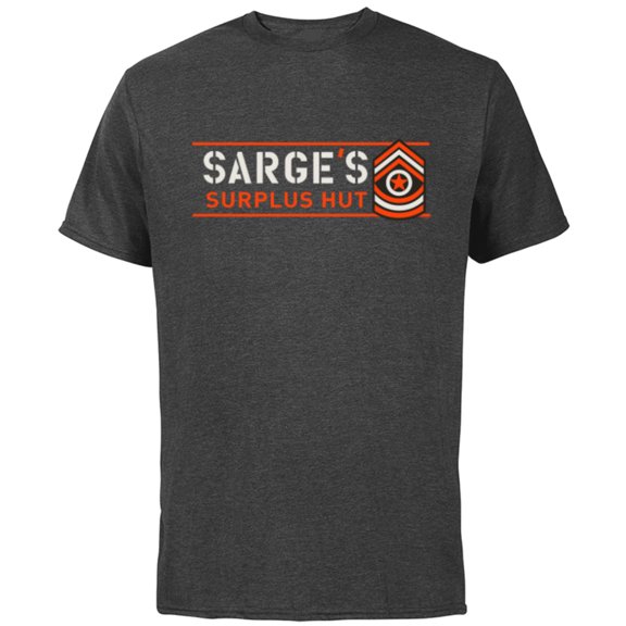 Disney PIXAR Cars Sarge’s Surplus Hut Veteran’s Day - Short Sleeve Cotton T-Shirt for Adults - Customized-Charcoal