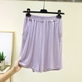 thumbnail image 4 of Womens Boxer Shorts Long Summer Boxer Shorts for Women Elastic Waist Comfy Pajama Shorts with Pockets Casual Soft Home Bottoms Purples XXL, 4 of 5