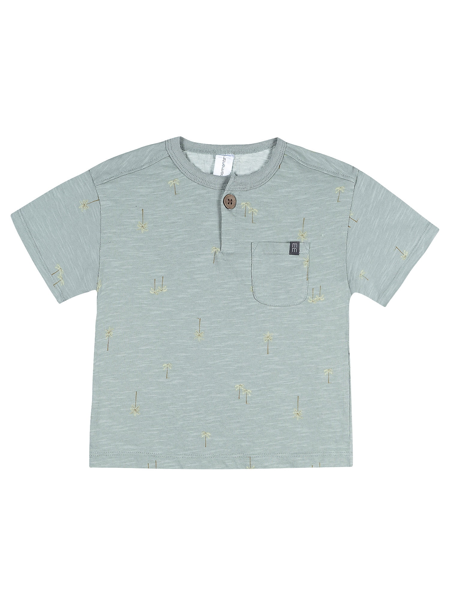 Modern Moments by Gerber Baby and Toddler Boy Henley Tee and Short Set, 2-Piece, Sizes 0/3 Months - 5T