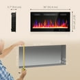 thumbnail image 3 of HOMCOM Cheminée Électrique 36 Pouces, Cheminée Murale avec Mode Éco, 1500W, 3 of 10