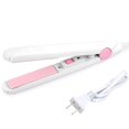 thumbnail image 2 of Spencer Mini Hair Straightener Curler Travel Hair Flat Iron Tourmaline Ceramic Constant Temperature Straightener for Hairstyling, White, 2 of 10