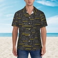 thumbnail image 2 of Honeii Retro Excavator Print Men’s Hawaiian Shirt,Classic Button-Down Short Sleeve Shirt, for Beach, Vacation, and Outdoor Activities,Medium, 2 of 7