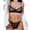 Black, variant on Thin See-Through Mesh Matching Kit, Minimizing Support Bra & T-Back Panties, Breathable Sheer Set for Women Black XL