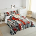 thumbnail image 3 of Manfei Cardinal Bird Full Size Comforter Sets,Merry Xmas Bedding Comforter Set,Red Christmas Berry Bedding Sets For Girl Teens,Breathable Home Decor Reversible,3-Piece, 3 of 8