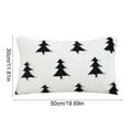 thumbnail image 3 of Cinvoph 12"x20" Christmas Tree Throw Pillow Covers Velvet Pillow Cases for Winter Xmas New Year Couch Sofa Bed Home Living Room Party Decor, Black, 3 of 6