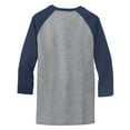 thumbnail image 6 of Yellow Rooster Men's Core Blend 3/4-Sleeve Raglan Tee Athletic Hthr/ Navy M, 6 of 6
