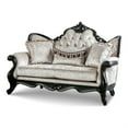 thumbnail image 6 of Furniture of America Jansing 2-Piece Solid Wood Button Tufted Sofa Set in Black, 6 of 19