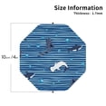thumbnail image 3 of Bingfone Vintage Sharks On White Blue Striped Leather Drinks Coasters With Set Of 6,Suitable For Home Kitchen,Coffee Cup Coasters Home Gift, 3 of 9