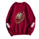 thumbnail image 2 of TaTaai Women Baseball Print Crew Neck Long Sleeve Drop Shoulder Top Hoodie Ladies Spring Autumn Daily Commute Street Wear Soft Comfortable No Fading Machine Washable Stylish Top Gift, 2 of 4