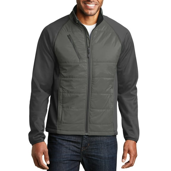 Just Blanks Hybrid Soft Shell Jacket Water Resistant Soft Shell To Make The Hybrid a Trend Right Performance, Smoke Grey/ Grey Steel, 4XL