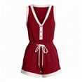 thumbnail image 5 of Womens Comfy Sweatsuit Color Block 2 Piece Sleeveless Tank Tops and Elastic Waist Shorts with Pockets Summer Tracksuit Outfits Wine S, 5 of 9