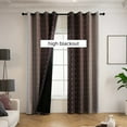 thumbnail image 4 of Btomtd 2pcs Blackout Curtains with Gradient Look, Heat Insulating Sunscreen Curtains for Bedroom, Blackout Curtain Panel Pairs for Living Room and Balcony - 51.96"x84.25", Brown-M, 4 of 6