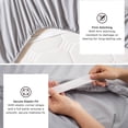 thumbnail image 3 of Juego de sábanas Bedsure GentleSoft Deep Pocket Queen, color gris claro, 3 of 6