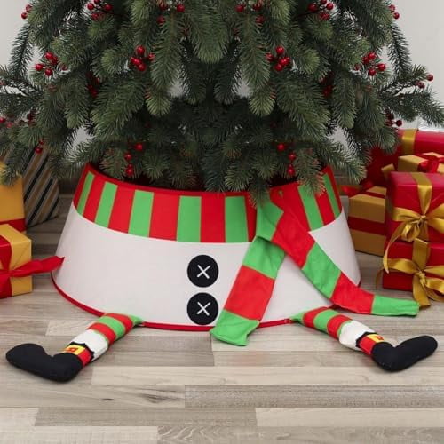Cute Christmas Tree Collars, 23.62 Inches Christmas Tree Collar for Artificial Tree, Collapsible Christmas Tree Base Cover for Christmas Indoor Decorations Home Decor (B) B B B