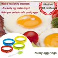thumbnail image 2 of Silicone Egg Rings Round - Non Stick Fried Egg Mold - Pancakes Maker Molds - Breakfast Egg Sandwich Cooker Maker - 4 Pack 4 Color, with 1 Free Spray Brush, 2 of 6