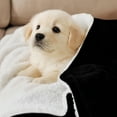 thumbnail image 4 of Moonlight20015 Sherpa Blanket Fluffy Plush Ultra-Soft Bed Blanket Reversible Queen Size Black Color, 4 of 8