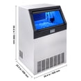 thumbnail image 6 of VEVORbrand Commercial Ice Maker 300lbs/24H, with 88lb storage bin Clear Cube LED Panel, Air Cooling, ETL Approved,, 6 of 8