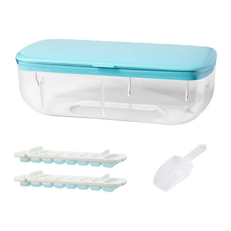 

High-capacity Ice Cubes Moulds 48 Grids Kithcen Tools PP ABS 1PC Silicone With Container Bowl 24 Compartment