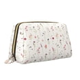 thumbnail image 2 of Gaeub Wildflower Watercolor Printed Travel Cosmetic Bag,Makeup Bag, Large Capacity Toiletry Bag for Women, Portable Pouch Make Up Organizer with Zipper and Divider, 2 of 8