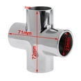 thumbnail image 2 of 4pcs Heavy Duty 316 Acero Inoxidable 90 Grados 4 Vías Barco Ferrocarril Fit Hardware Para 22mm 7/8 '' Tubo / Tubo Macarena Accesorio para baranda manual, 2 of 6