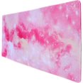 thumbnail image 1 of Large Gaming Mouse Pad Pink(35.4x15.7x0.15 in) Extended XL Mouse Mat - Desk Pad Stitched Edge for Home Office Gaming Work Big Computer Keyboard Mouse Mat Desk Pad with Non-Slip Base (Pink), 1 of 5
