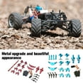 thumbnail image 3 of 1/28 Échelle RC Voiture Haut Bas Pièces Modification Fournitures Rocker Bras Ensemble Véhicule avant Arrière Direction Cup Kit Accessoires Remplacement pour WL Jouet K969 Rouge, 3 of 6