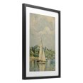 thumbnail image 2 of Stupell Industries Coastal Sailboat Beneath Swirling Clouds Black Framed Print Under Glass, 14 x 20, by Angie Hawke, 2 of 8