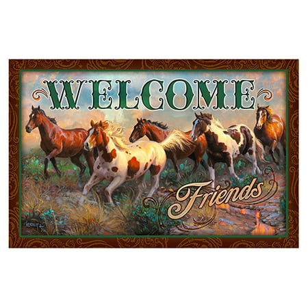 Welcome Horse Friends [3 Pack] of Vinyl Decal Stickers | 5