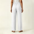 thumbnail image 3 of fatyb Womens Straight Leg Pants Elastic Waist Casual Long Pants Lightweight Plain Trousers with Pockets, 3 of 6